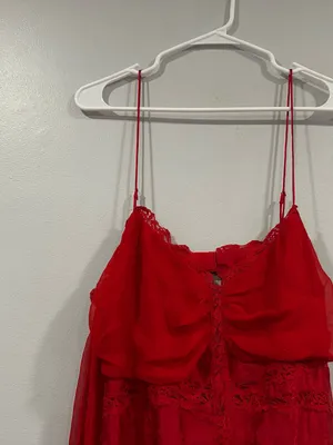 For Love and Lemons Rita Dress in Red XL thumbnail 3