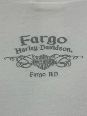 HARLEY-DAVIDSON Fargo ND Long Sleeve Graphic Tee White Women’s S thumbnail 7