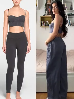 SKIMS Outdoor Bustier Crop Top Ash Sexy Coquette Y2K Style thumbnail 2