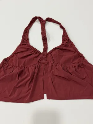 Free People Movement Flowy Back Slit Bra Burgundy Red thumbnail 4