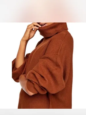 FREE PEOPLE Softly Structured Sweater Brown Size Small thumbnail 2