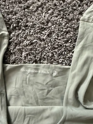 Abercrombie & Fitch Sage Green Ribbed Square-Neck Bodysuit thumbnail 3