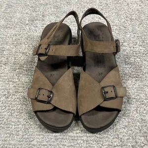 Mephisto Air Relax Sandals Women 6 Brown Leather Strap Buckle EU 37 Comfort thumbnail 5