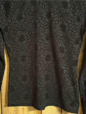 Free People Intimately Cloud Ride Black Lace Long Sleeve Top Size L thumbnail 11