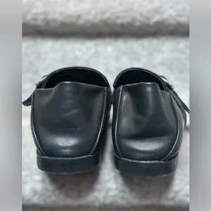 Preppy Vintage Havana Black Leather Maureen Studded‎ Buckle Loafers Women 6.5 thumbnail 4
