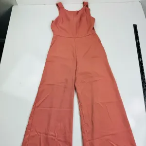 Shinestar Salmon Coral Wide Leg Tie Back‎ Pant Jumpsuit Crop Romper Large thumbnail 4