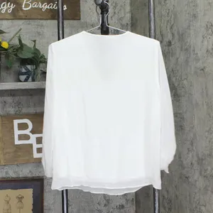 NEW JM Collection Womens ie Sleeve Shirt Top White S thumbnail 2