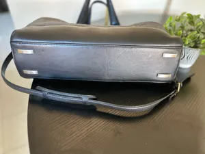 Vintage TUMI Black Nylon & Leather Structured Tote / Business Bag – Pink Lining – Shoulder Strap thumbnail 14