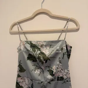 Reformation Women's Blue and Green Dress thumbnail 2