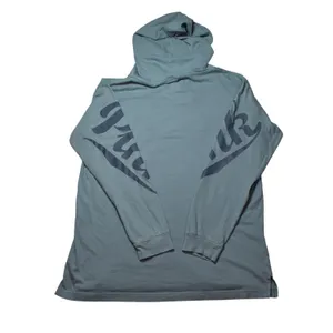 Victoria's Secret PINK Hooded T-Shirt M Graphic Long Sleeve Pocket Tee thumbnail 2