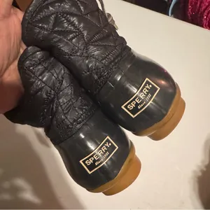 Sperry Black Waterproof Winter & Rain Rubber Duck Boots thumbnail 4