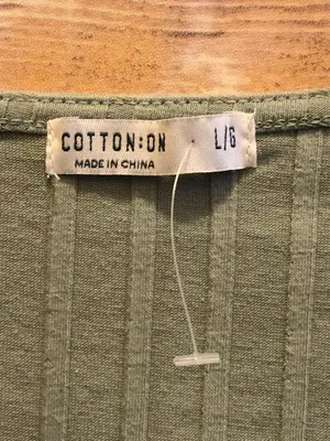 Cotton On Short Sleeve Green Crop Top Size Large NWOT thumbnail 3