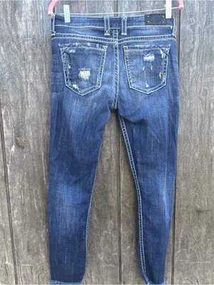 Buckle Black Women's Distressed Skinny Jeans Crop Ankle Frayed Raw Edge 27 thumbnail 5