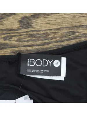 NWT Cotton On High-Waisted Cheeky Bikini Bottoms 6335721-46 Black Shimmer M thumbnail 6