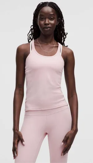 Lululemon Hold Tight Thin Strap Racerback Tank Top in Pink Haze Size 14 thumbnail 1