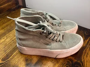 Vans Green Platform Sneakers Women Size‎ 6.5 thumbnail 1