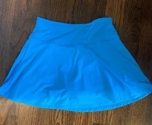 Bright blue tennis skirt with built in shorts thumbnail 2