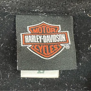 Harley Davidson Black Silver Metallic Graphic Live To Ride To Live T-Shirt Large thumbnail 4