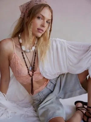 Free People Lottie Long Layer necklace Wooden Beaded Boho Nexklace thumbnail 2