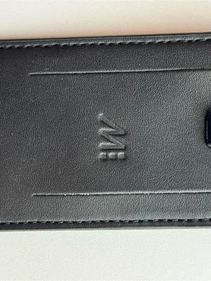 Monos Premium Vegan Leather Luggage Travel Tag - Midnight Black - New w/o bag thumbnail 5
