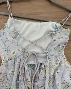 Endless Blu Blue Floral Midi Dress thumbnail 3