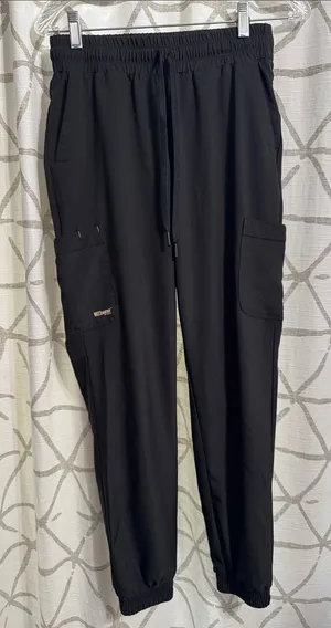 Grey's Anatomy Black Cargo Jogger Professional Wear Scrubs thumbnail 1
