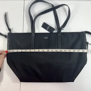 Botkier New York Black Nylon Tote Vegan Leather Trim‎ Zipper Shoulder Bag NEW thumbnail 12