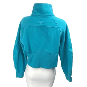 Lululemon Scuba Blue 1/2 Zip Oversized Long Sleeve Funnel Neck Sweatshirt XS/S thumbnail 2