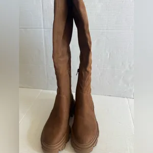 NEW Nine West Cellie2 Brown Suede Over Knee Thigh High Lug‎ Sole Boots 6 thumbnail 3