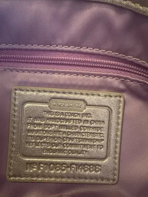Coach Gray Leather Hand Bag Purse thumbnail 8