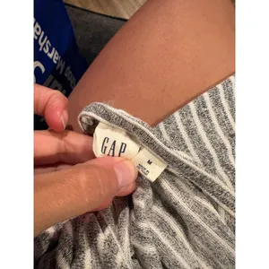 Gap grey and white striped casual shift dress thumbnail 4