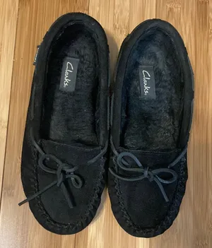 Clarks Leather Upper Moccasin Black Women’s Size 9 Medium Shoes Black Color thumbnail 1