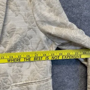 GEORGE Me‎ Designs By Mark Eisen Blazer Women's Size 12 Cream Floral Metallic thumbnail 6