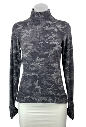 Lululemon Outrun the Elements Black 1/2 Zip Long Sleeve Pullover Athletic Top M Size M thumbnail 1