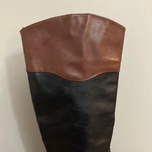 RAMPAGE womens black/brown knee high ILLISA riding boots size 7.5 thumbnail 3