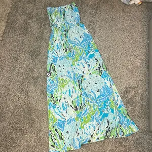 Lilly Pulitzer let’s cha cha strapless maxi dress size xs thumbnail 4