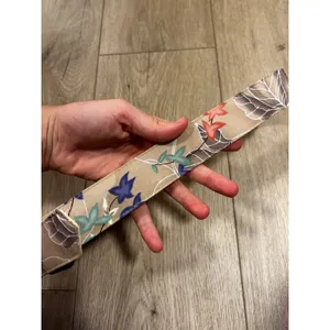 Vintage Style Floral Botanical Belt Tan Ornate Bronze Buckle Western Cottagecore thumbnail 5