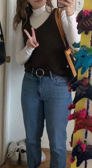 Brown Knit Sweater Vest thumbnail 2
