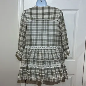 Free People Time Out Babydoll Tunic Cotton‎ Ivory grey combo size SP thumbnail 5