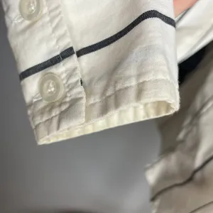 BP Ruffle Shirt Striped Button Down Juniors Size XXS White Black Avant Garde Top thumbnail 7