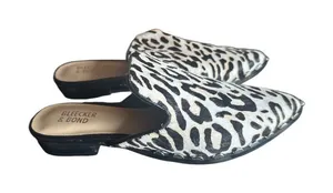 Bleecker and Bond "Simone" calf hair‎ mule leopard/animal print Sz 6.5 thumbnail 1