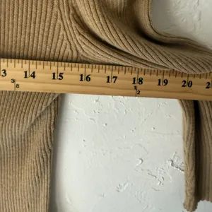 American Living Y2k Sweater‎ Small Ruffle Trim Ribbed Knit Cardigan Top Coquette thumbnail 6