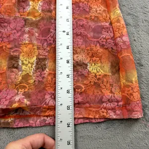 VTG Rue‎ 21 Top Womens Size L Floral Mesh Baby Doll Y2k Unique Nylon Fairycore thumbnail 7