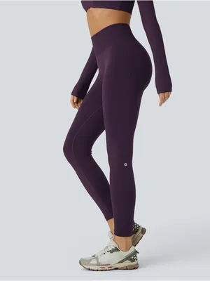 Halara OneForm Seamless Flow Mid Rise Tummy Control Butt Lifting 7/8 Leggings thumbnail 2