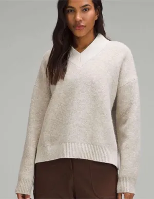 Lululemon Alpaca Wool Blend V Neck Sweater - Size Small thumbnail 1