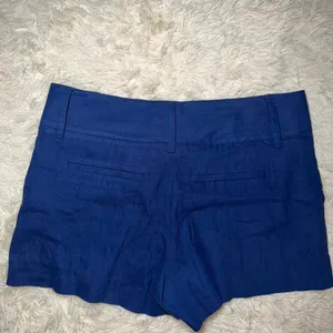 Alice + Olivia Size 0 Blue Short Pants Tapered Pockets Utility Linen thumbnail 4