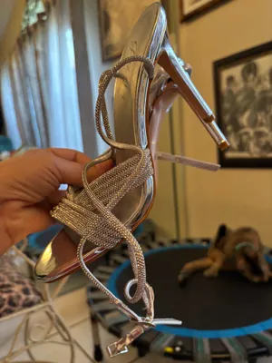 Stunning silver heels size 7.5 🩷 thumbnail 9