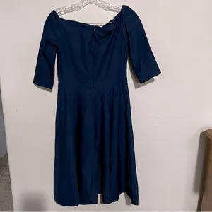 Grace Karin Navy Blue Retro Fit & Flare‎ Off the Shoulder Dress thumbnail 8
