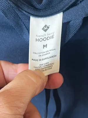 Comfy French Terry Navy Blue Pullover Size M thumbnail 3