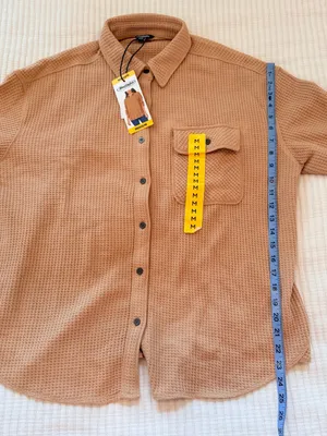 Buffalo Jeans Tan Waffle Knit Button-Down Shirt Jacket NWT Size Medium Womens thumbnail 11
